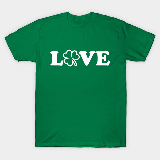 Love shamrock T-Shirt by Designzz